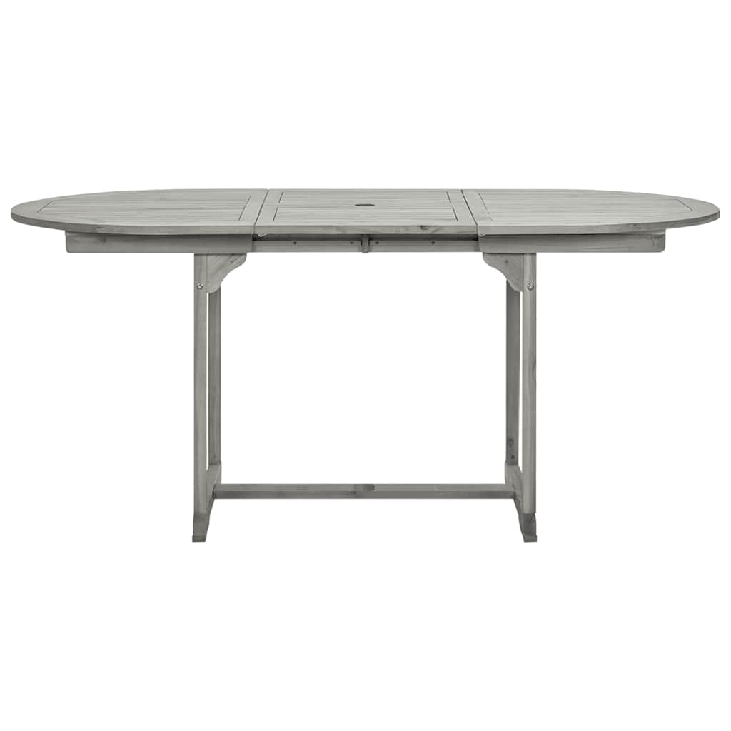 tömör akácfa kerti étkezőasztal (120-170) x 80 x 75 cm