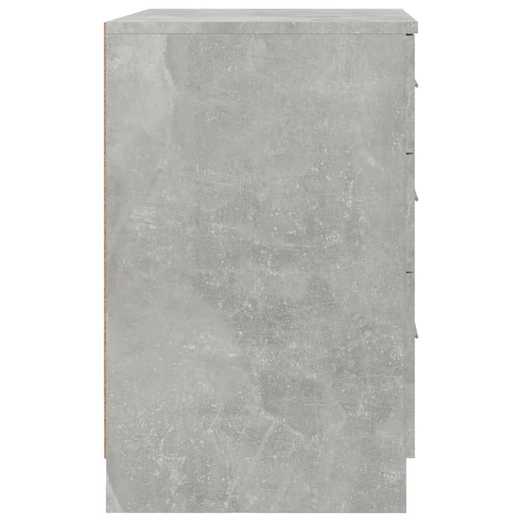 betonszürke szerelt fa éjjeliszekrény 40 x 40 x 63 cm