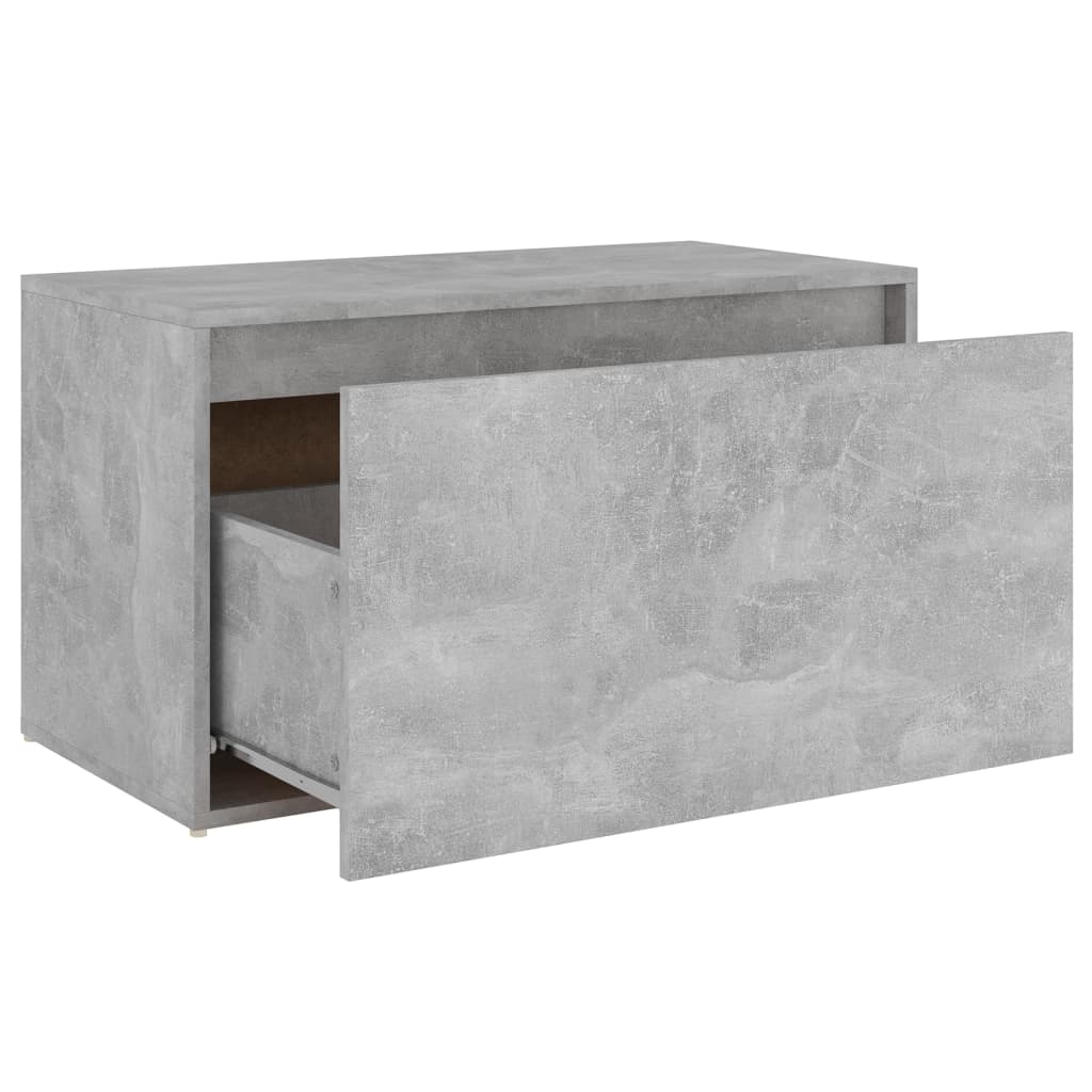 betonszürke szerelt fa előszobapad 80 x 40 x 45 cm