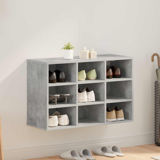 Cipőszekrény polcokkal Beton szürke 77,5 x 30 x 51 cm Faanyag