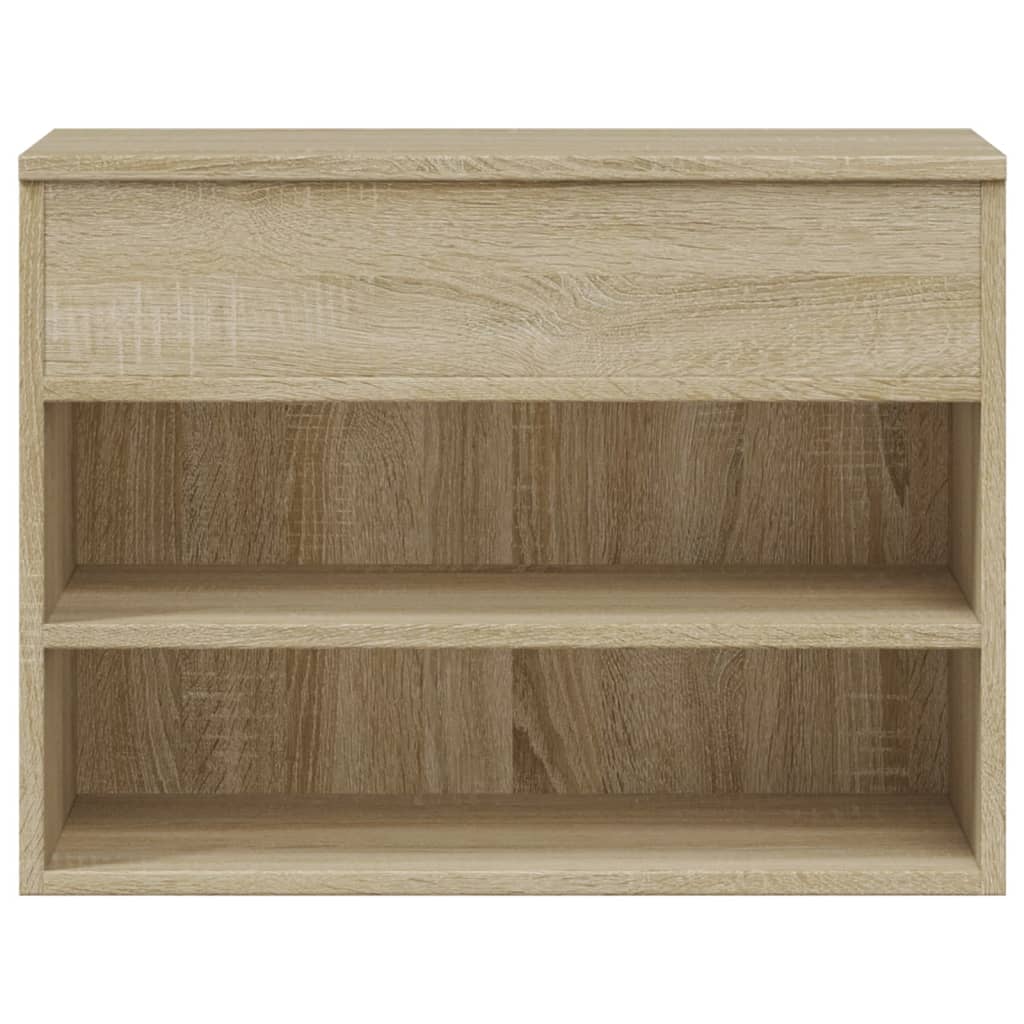 sonoma tölgy színű szerelt fa cipőtároló pad 60 x 30 x 45 cm