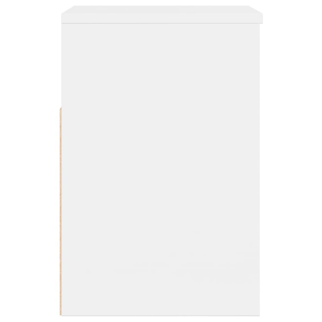 magasfényű fehér szerelt fa cipőtároló pad 60 x 30 x 45 cm