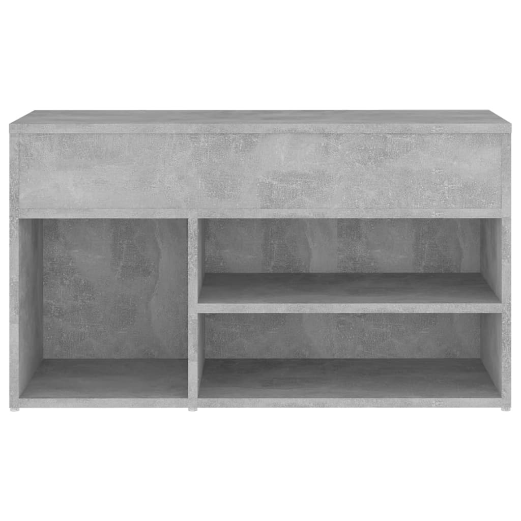 betonszürke szerelt fa cipőtároló pad 80 x 30 x 45 cm