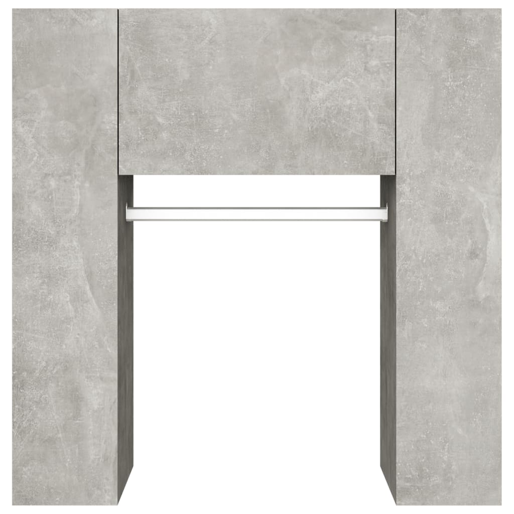betonszürke szerelt fa előszobaszekrény 97,5 x 37 x 99 cm