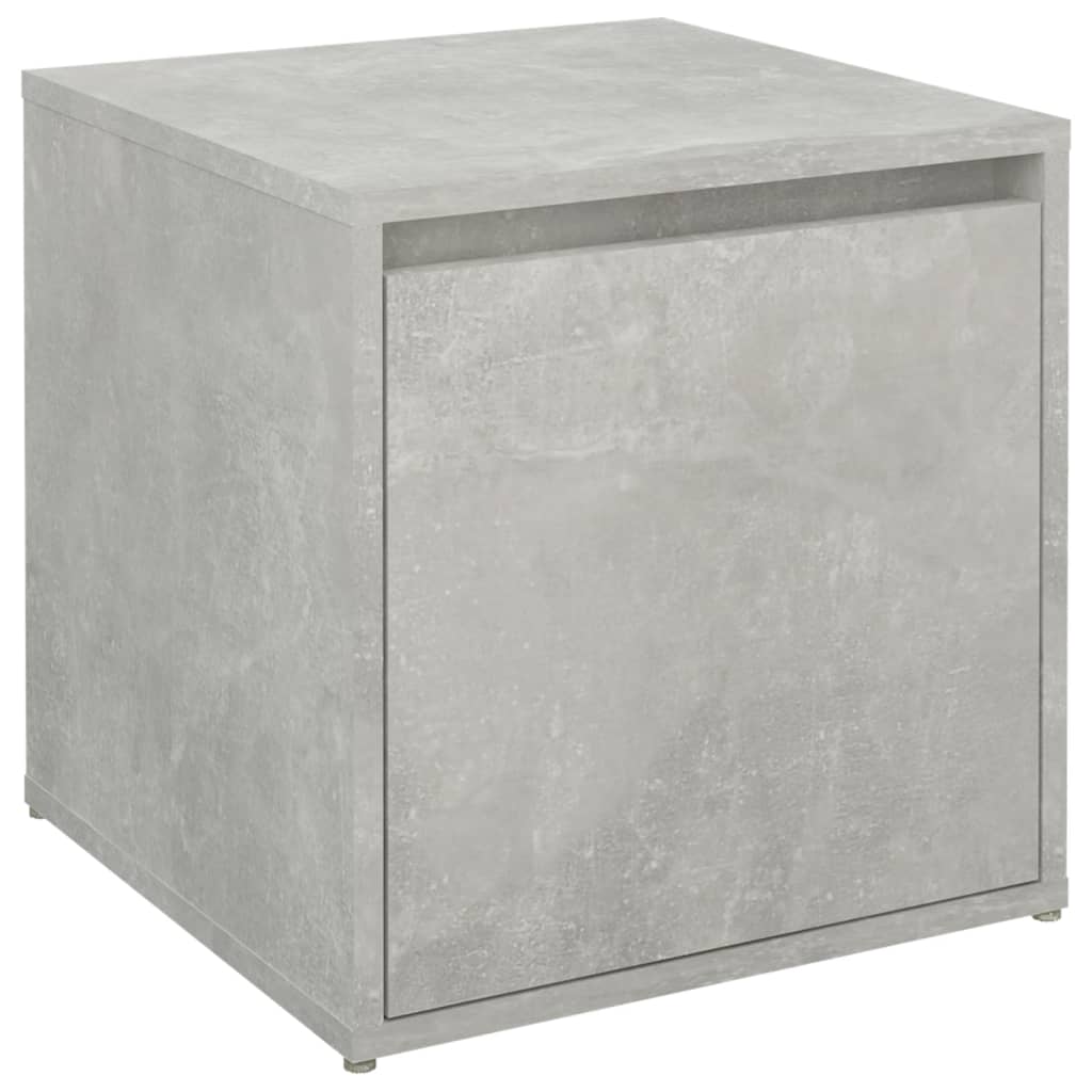betonszürke szerelt fa tárolódoboz 40,5 x 40 x 40 cm