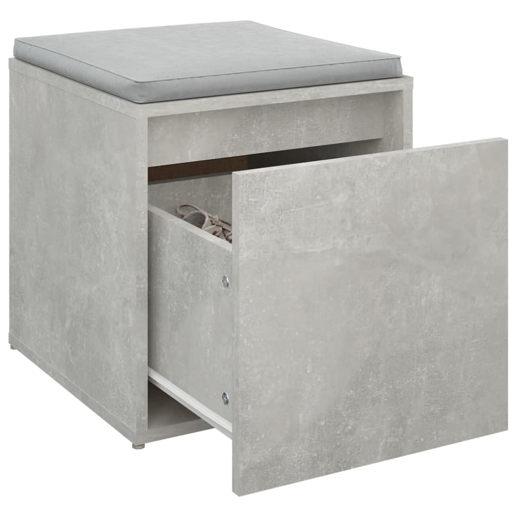 betonszürke szerelt fa tárolódoboz 40,5 x 40 x 40 cm