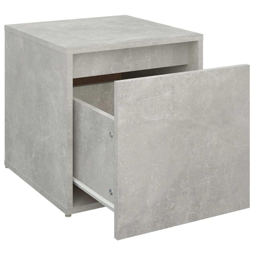 betonszürke szerelt fa tárolódoboz 40,5 x 40 x 40 cm
