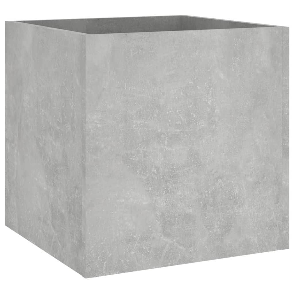 betonszürke szerelt fa virágtartó 40 x 40 x 40 cm