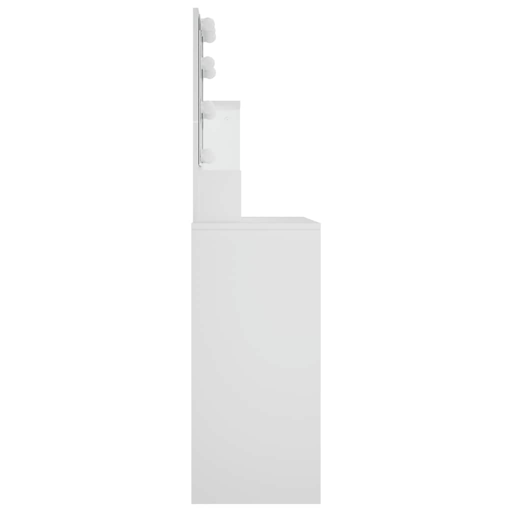 fehér fésülködőasztal LED-del 86,5 x 35 x 136 cm