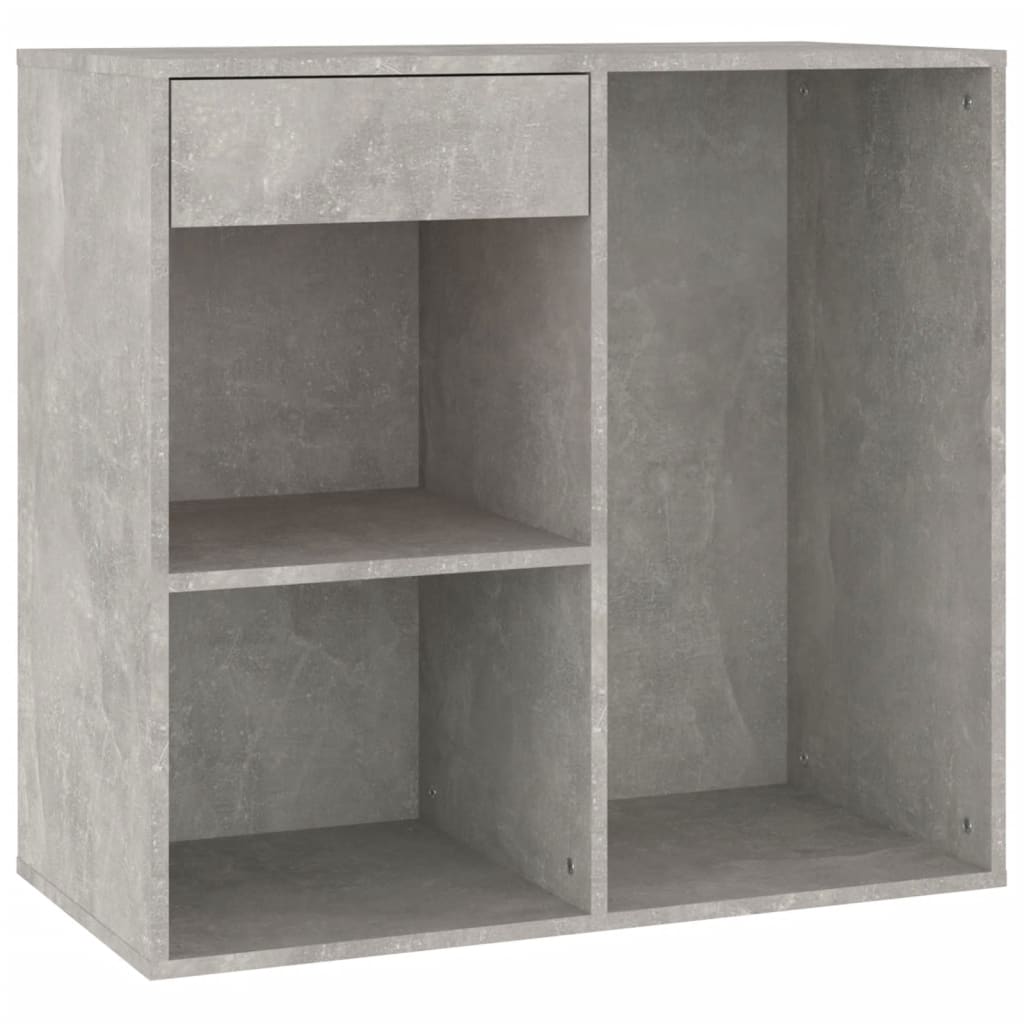 betonszürke szerelt fa pipereszekrény 80 x 40 x 75 cm