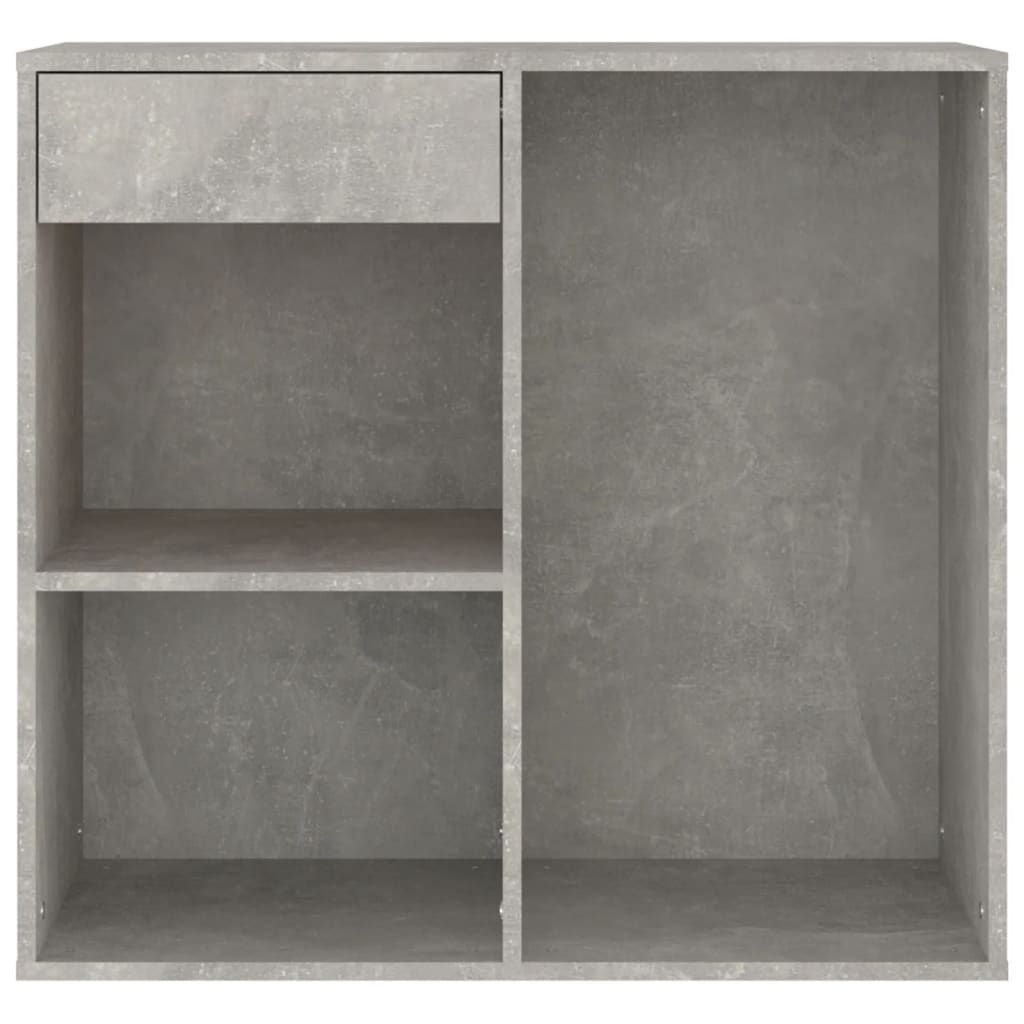 betonszürke szerelt fa pipereszekrény 80 x 40 x 75 cm