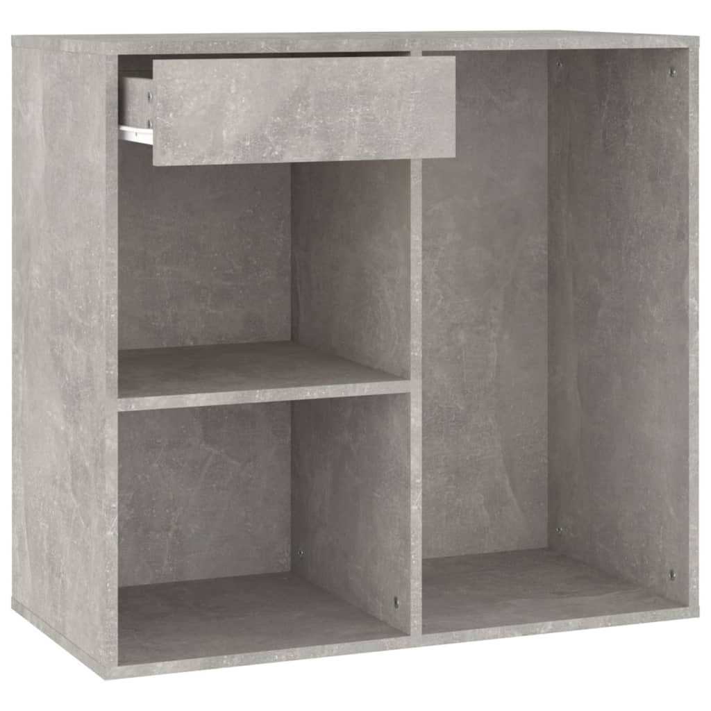 betonszürke szerelt fa pipereszekrény 80 x 40 x 75 cm