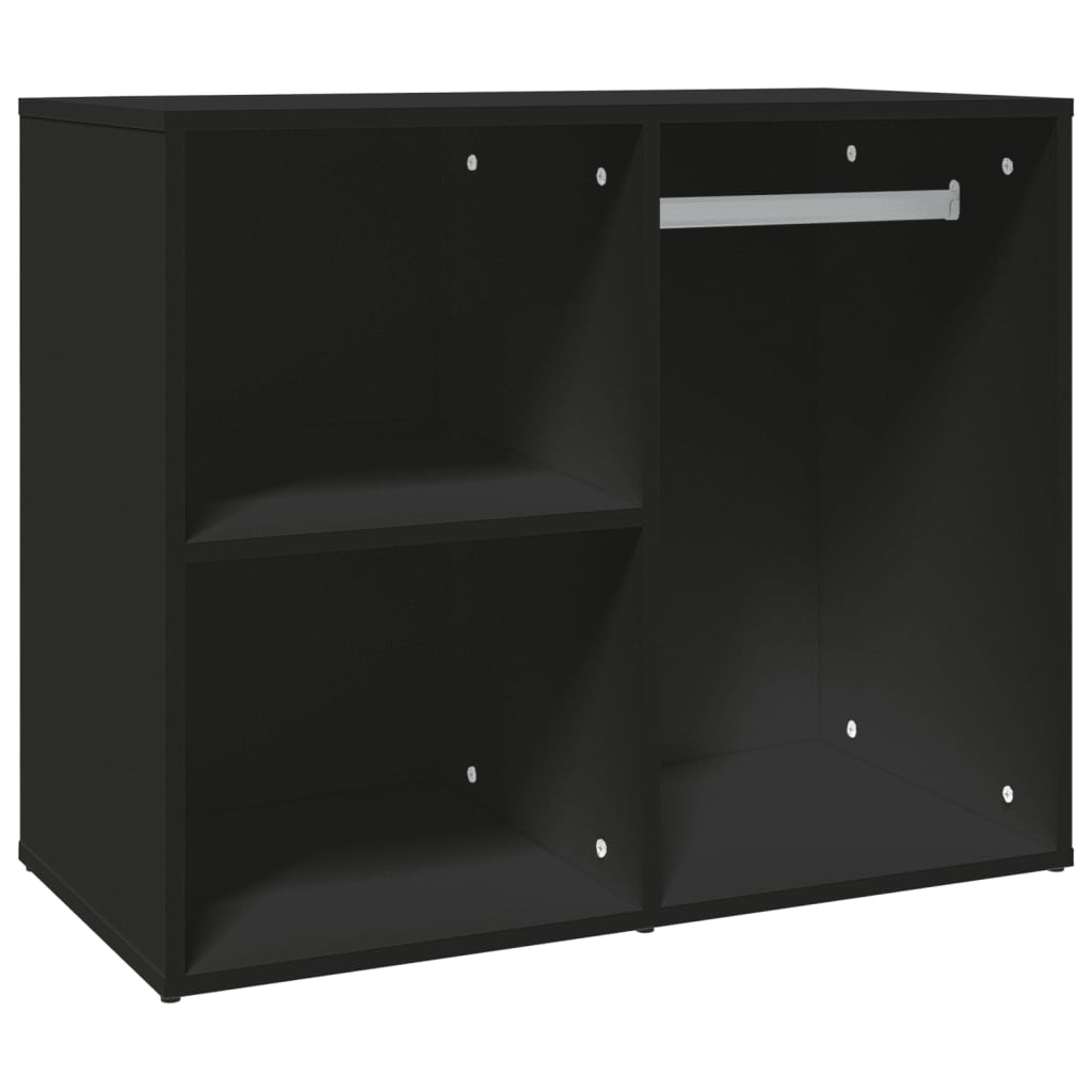 fekete szerelt fa pipereszekrény 80 x 40 x 65 cm
