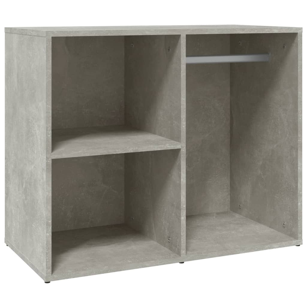 betonszürke szerelt fa pipereszekrény 80 x 40 x 65 cm