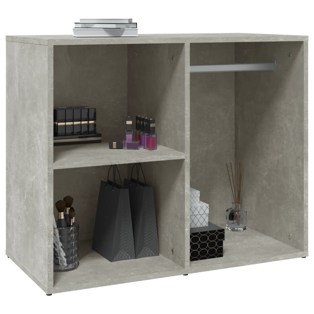 betonszürke szerelt fa pipereszekrény 80 x 40 x 65 cm