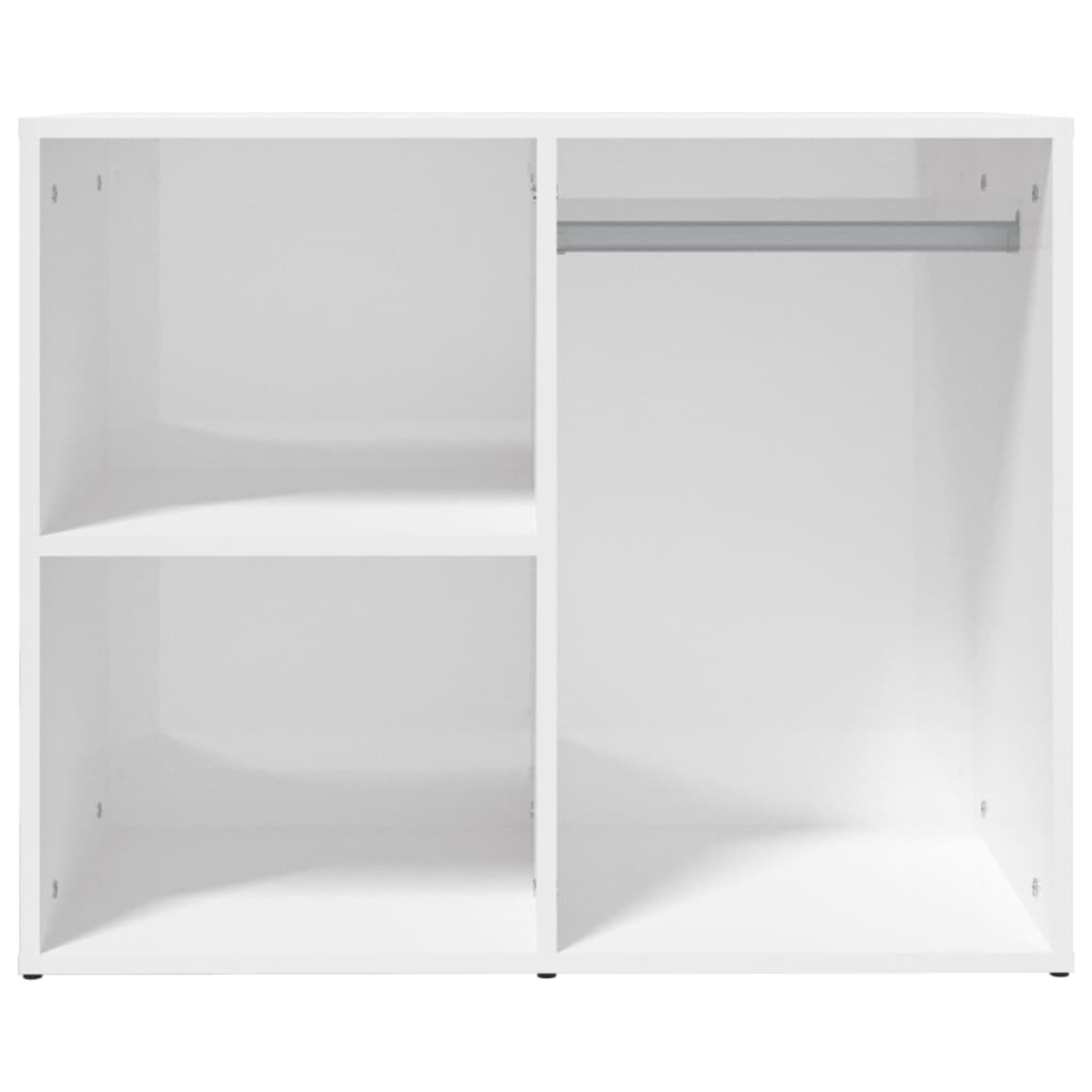 magasfényű fehér szerelt fa pipereszekrény 80 x 40 x 65 cm