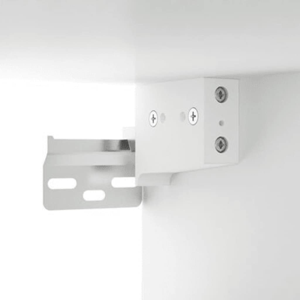 fehér tükrös szekrény LED-ekkel 76 x 15 x 55 cm