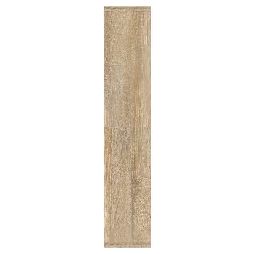 sonoma tölgyszínű tükrös szekrény LED-ekkel 91 x 15 x 76,5 cm