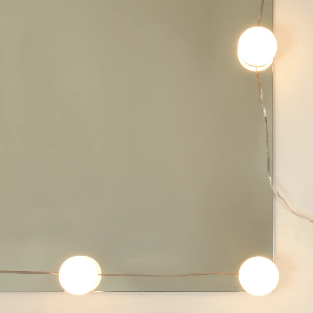 sonoma tölgy tükrös szekrény LED-ekkel 90 x 31,5 x 62 cm