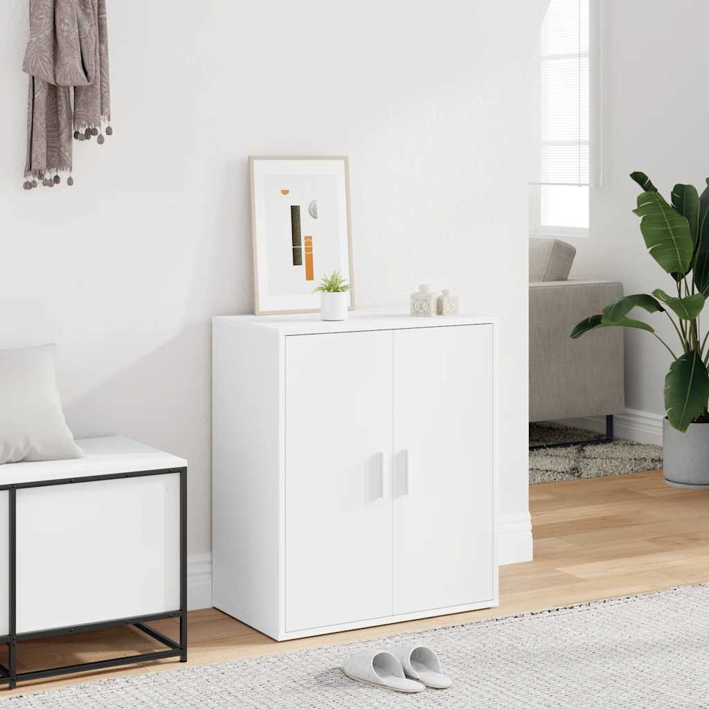 vidaX fehér szerelt fa cipősszekrény 60 x 35 x 70 cm