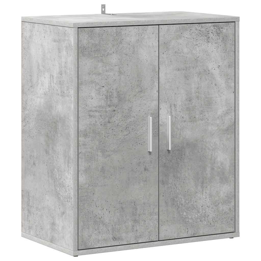 betonszürke szerelt fa cipősszekrény 60 x 35 x 70 cm