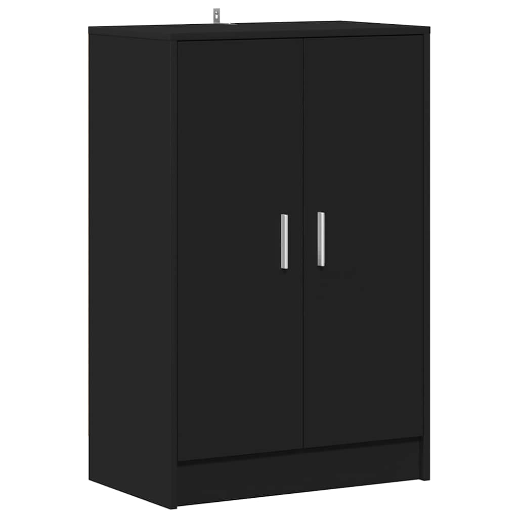 fekete szerelt fa cipősszekrény 60 x 35 x 92 cm