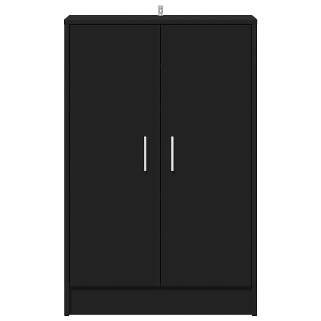 fekete szerelt fa cipősszekrény 60 x 35 x 92 cm