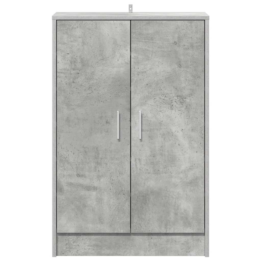 betonszürke szerelt fa cipősszekrény 60 x 35 x 92 cm