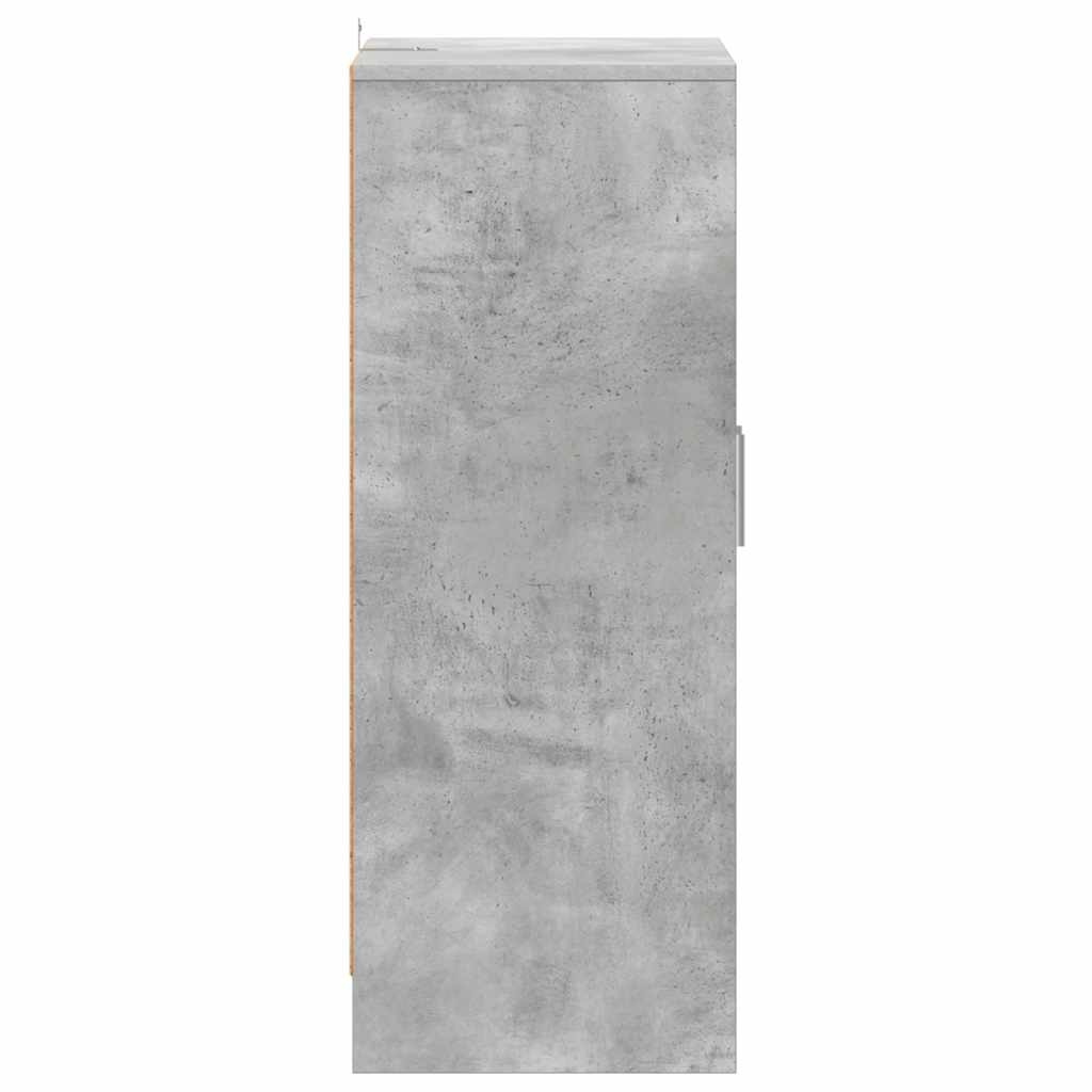 betonszürke szerelt fa cipősszekrény 60 x 35 x 92 cm
