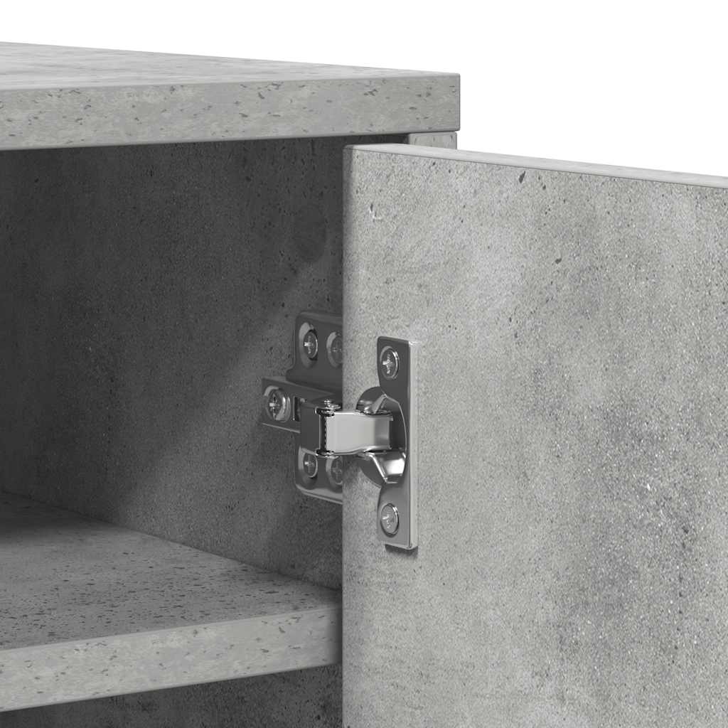 betonszürke szerelt fa cipősszekrény 60 x 35 x 92 cm