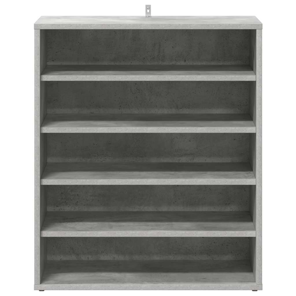 betonszürke szerelt fa cipősszekrény 60 x 35 x 70 cm
