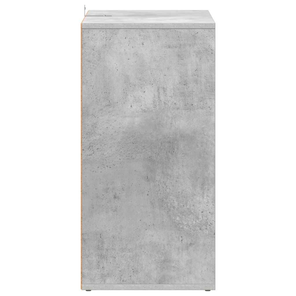 betonszürke szerelt fa cipősszekrény 60 x 35 x 70 cm