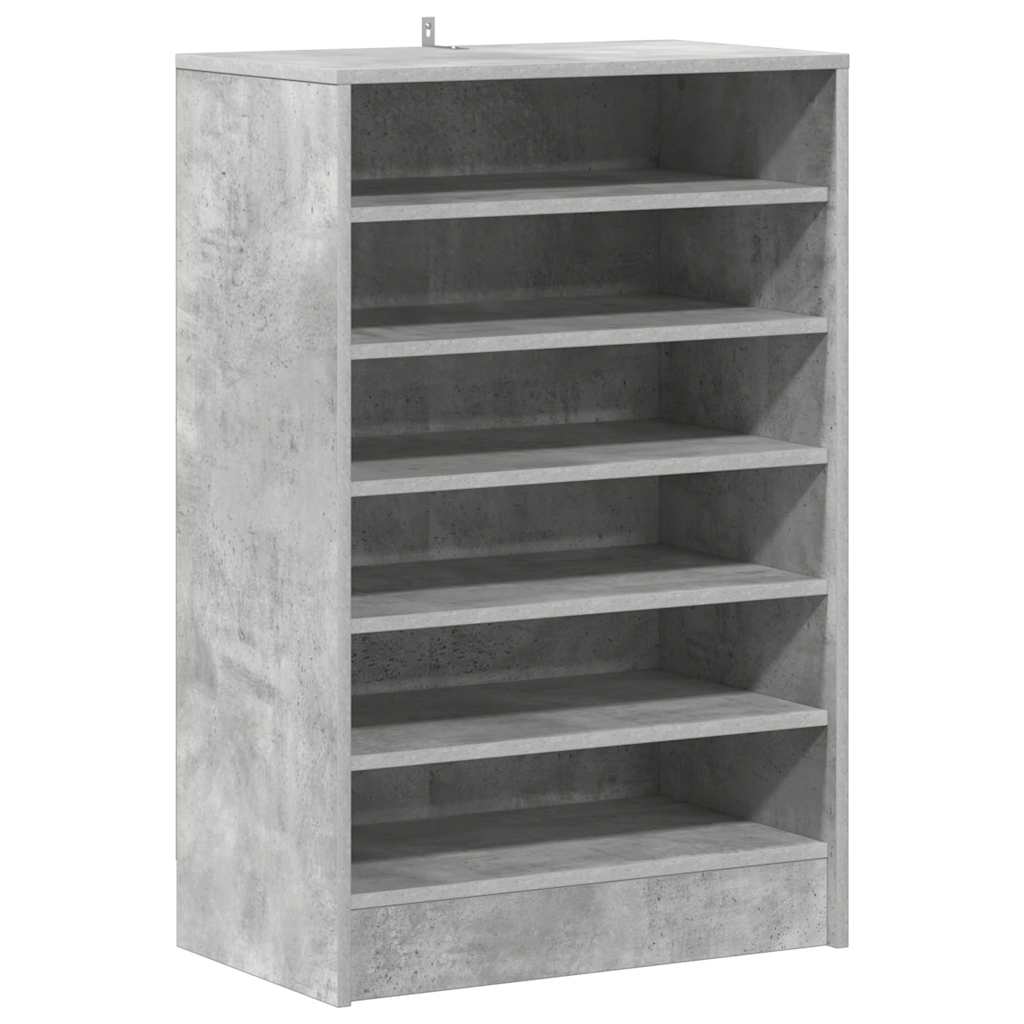 betonszürke szerelt fa cipősszekrény 60 x 35 x 92 cm