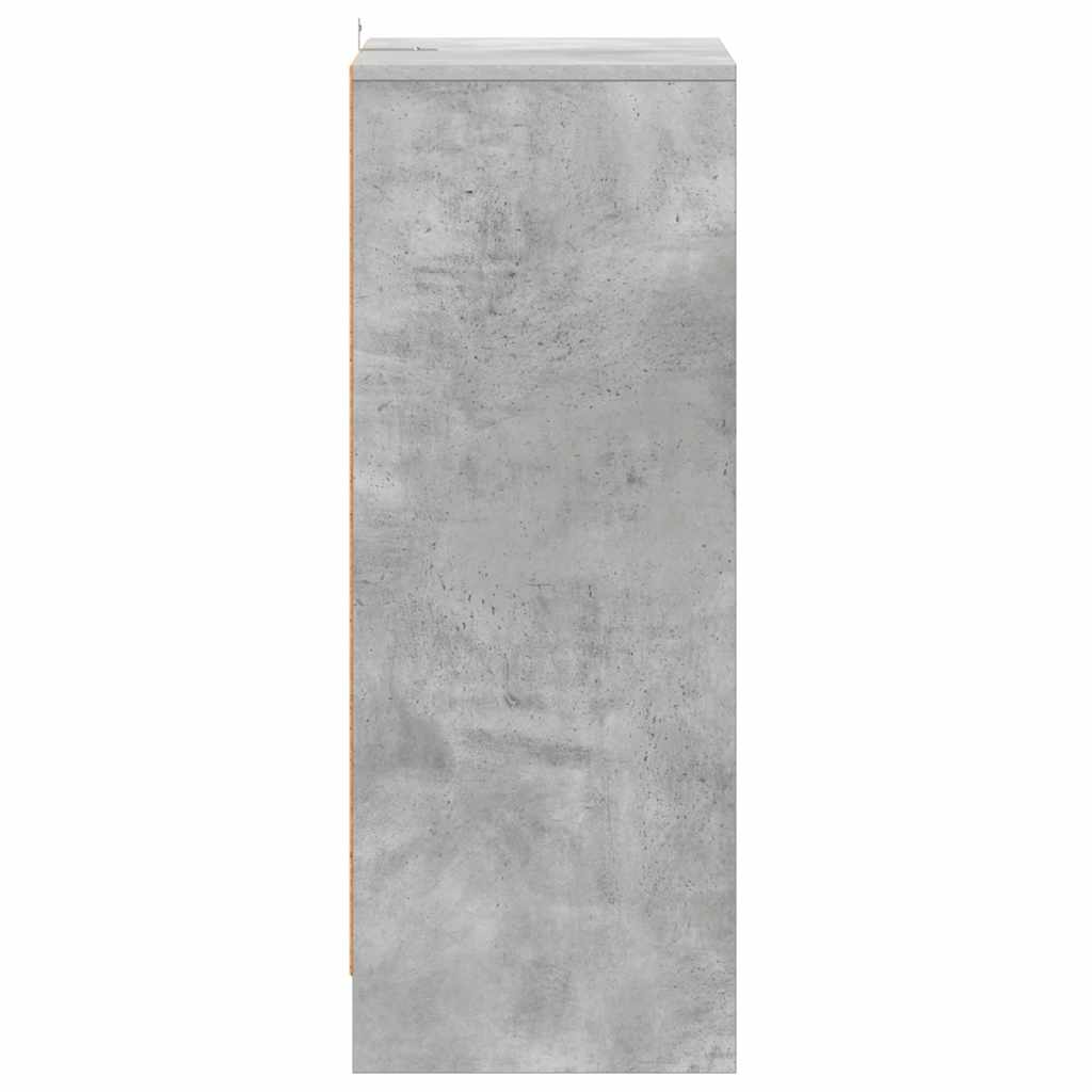 betonszürke szerelt fa cipősszekrény 60 x 35 x 92 cm