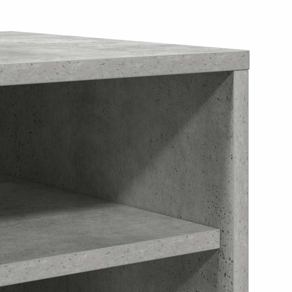 betonszürke szerelt fa cipősszekrény 60 x 35 x 92 cm