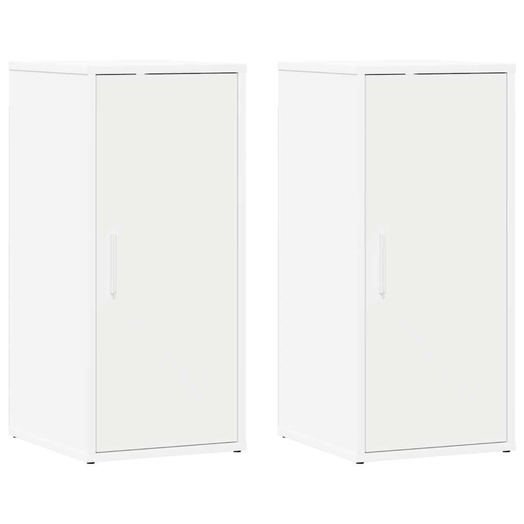2 db fehér forgácslap cipősszekrény 32 x 35 x 70 cm