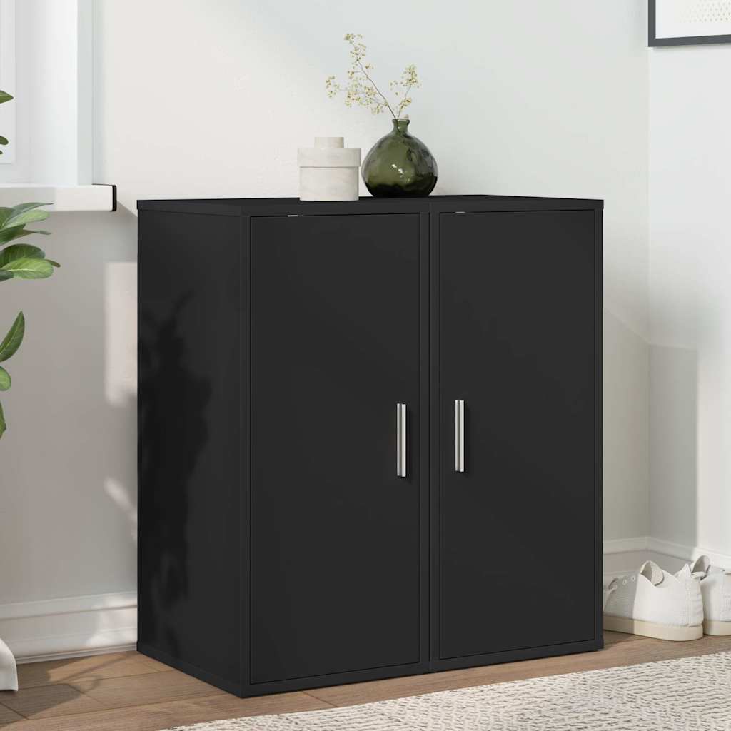 2 db fekete forgácslap cipősszekrény 32 x 35 x 70 cm