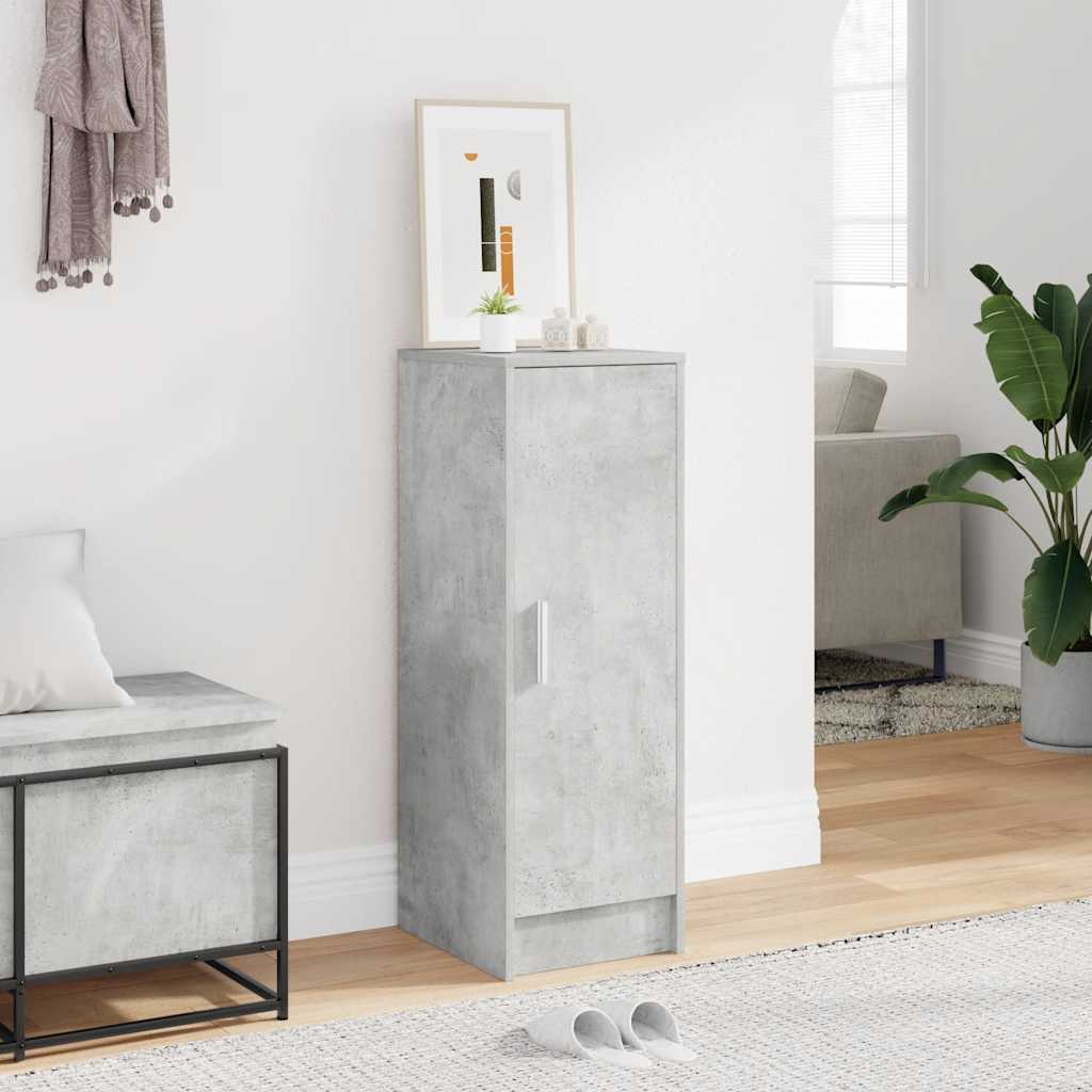 betonszürke szerelt fa cipősszekrény 32 x 35 x 92 cm