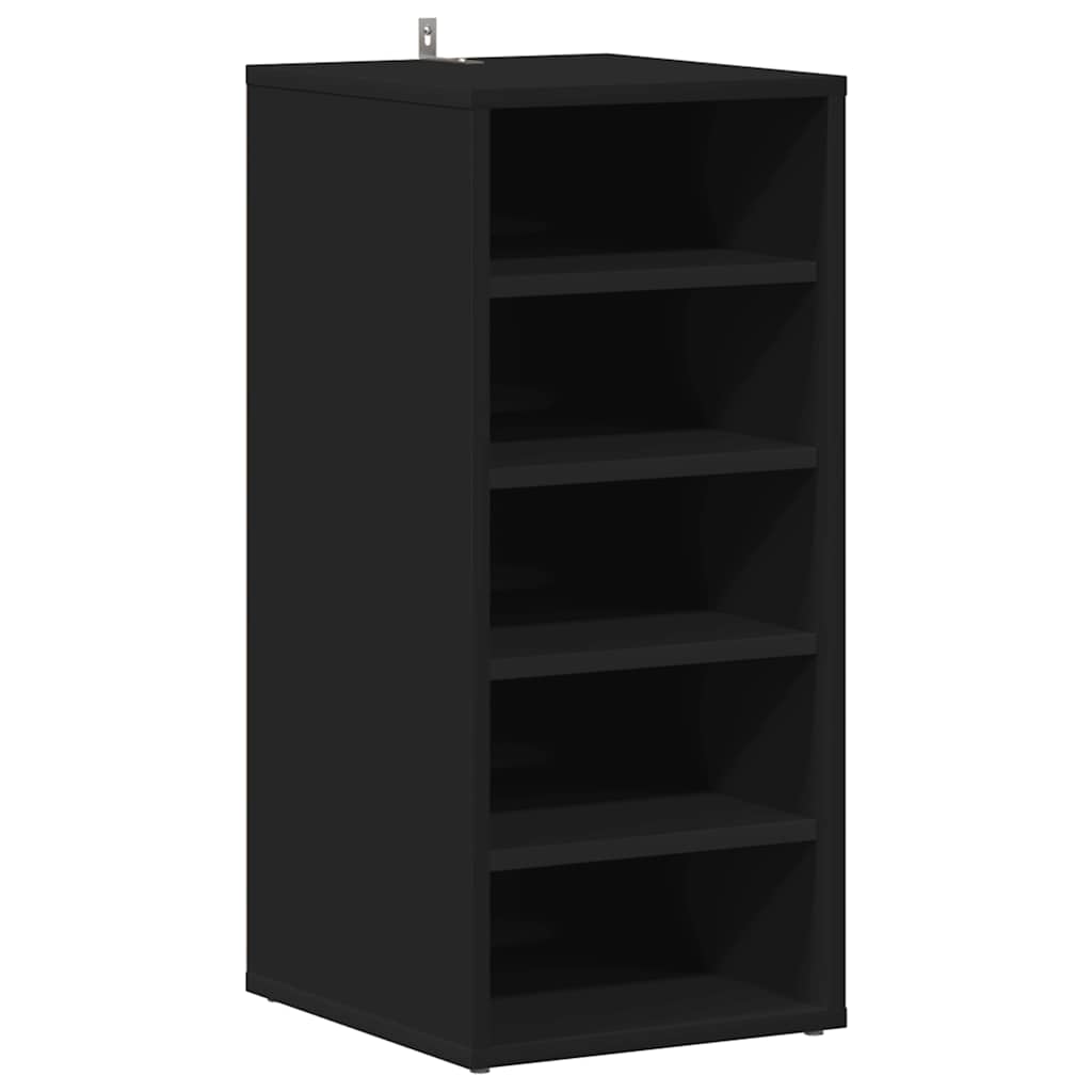 vidaX fekete forgácslap cipősszekrény 31,5 x 35 x 70 cm