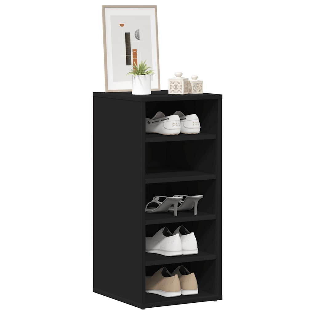 vidaX fekete forgácslap cipősszekrény 31,5 x 35 x 70 cm