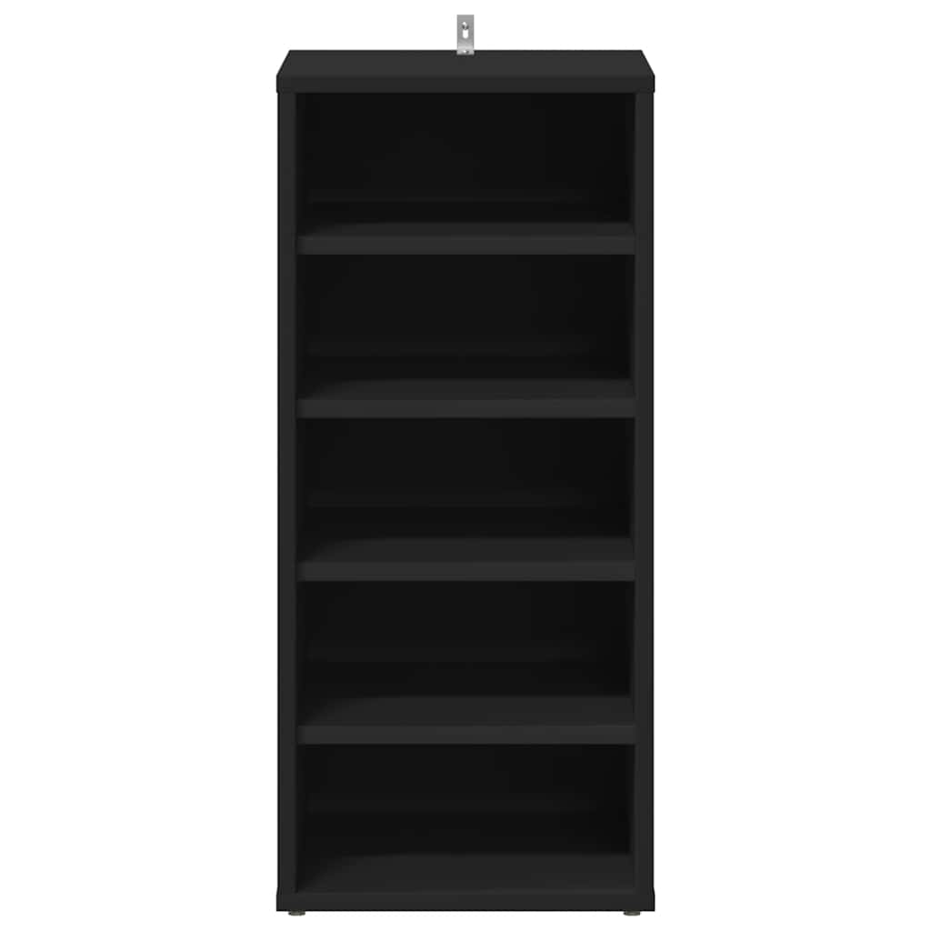vidaX fekete forgácslap cipősszekrény 31,5 x 35 x 70 cm