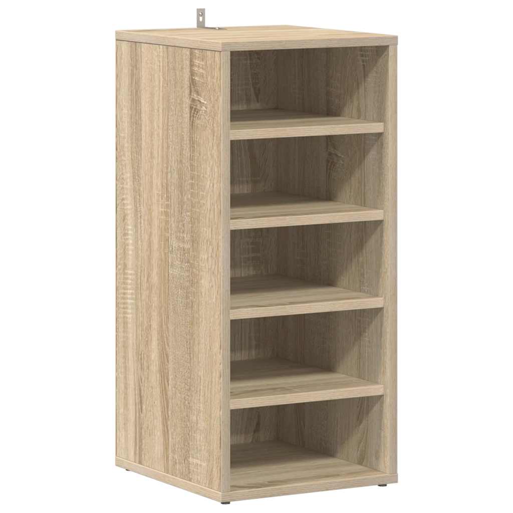 2 db sonoma tölgy színű szerelt fa cipősszekrény 31,5x35x70 cm