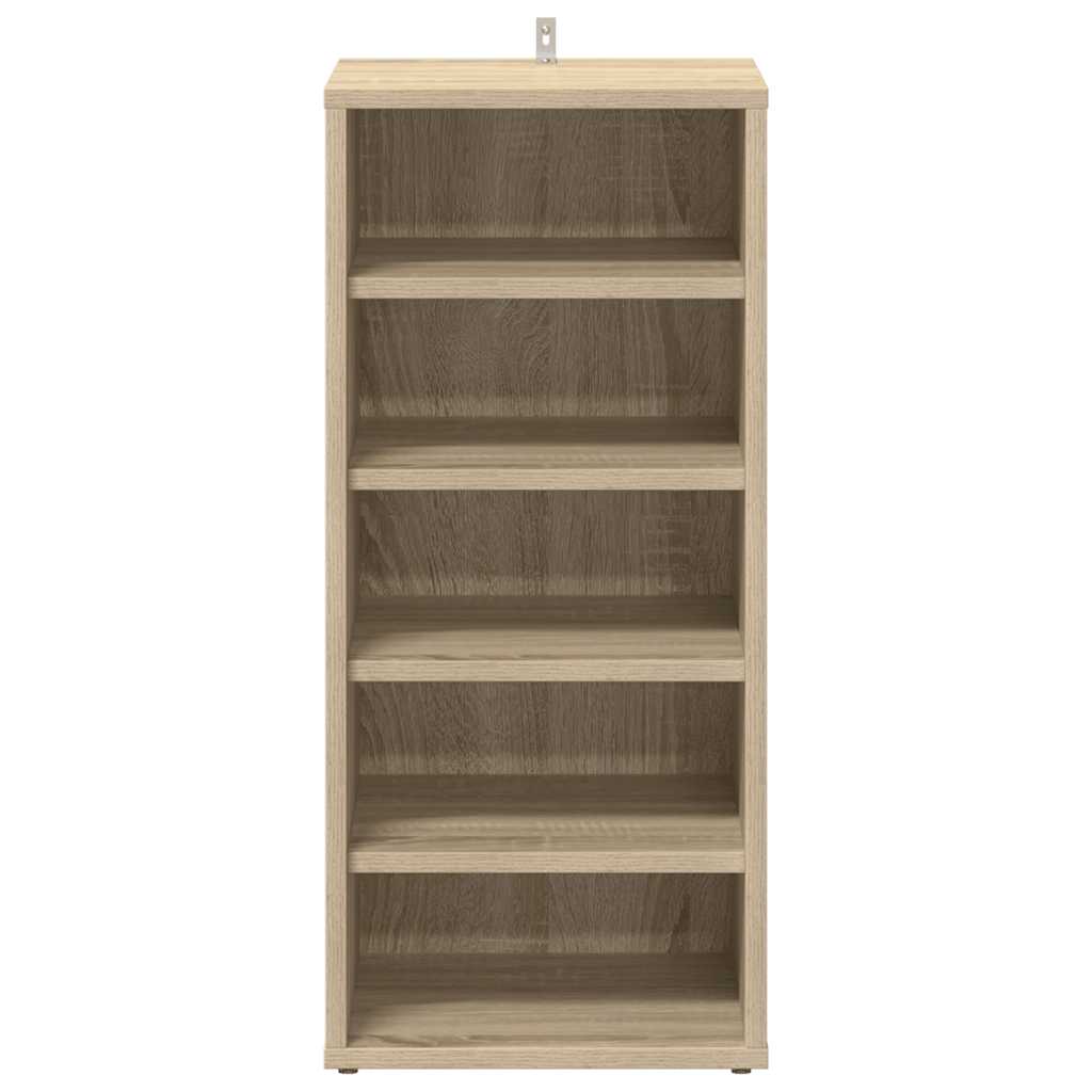 2 db sonoma tölgy színű szerelt fa cipősszekrény 31,5x35x70 cm
