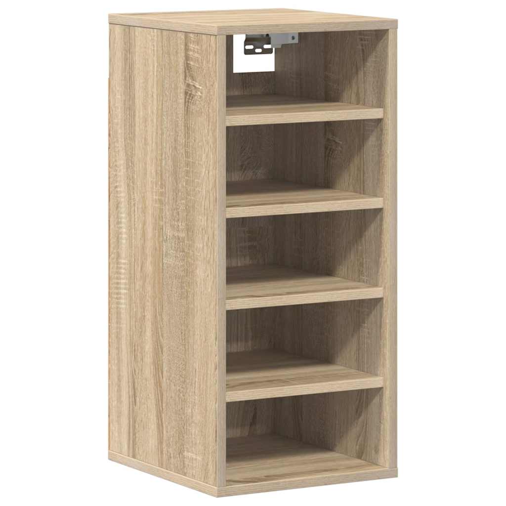 2 db sonoma tölgy színű szerelt fa cipősszekrény 31,5x35x70 cm
