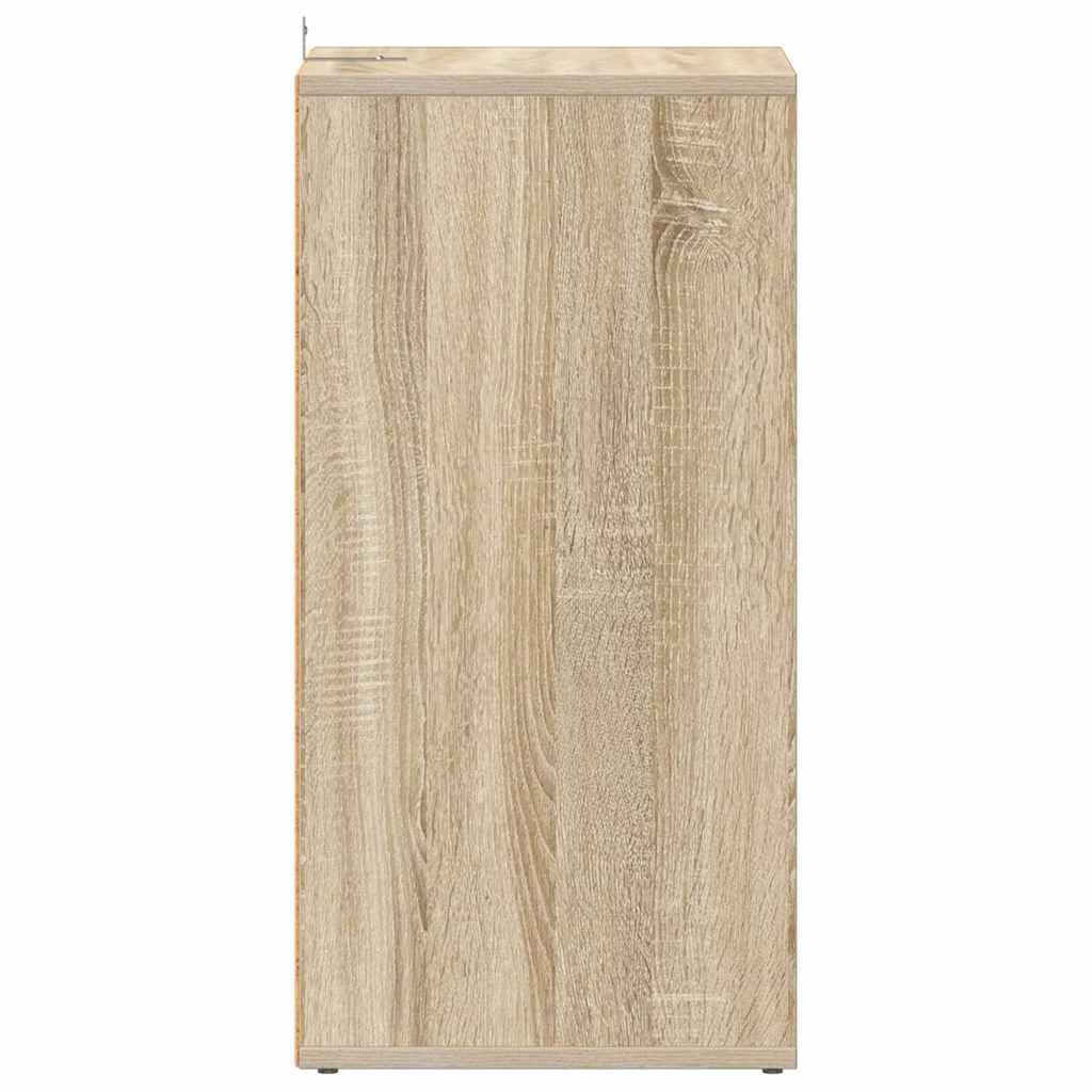 2 db sonoma tölgy színű szerelt fa cipősszekrény 31,5x35x70 cm