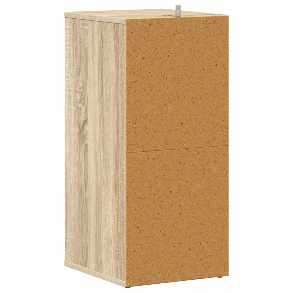 2 db sonoma tölgy színű szerelt fa cipősszekrény 31,5x35x70 cm