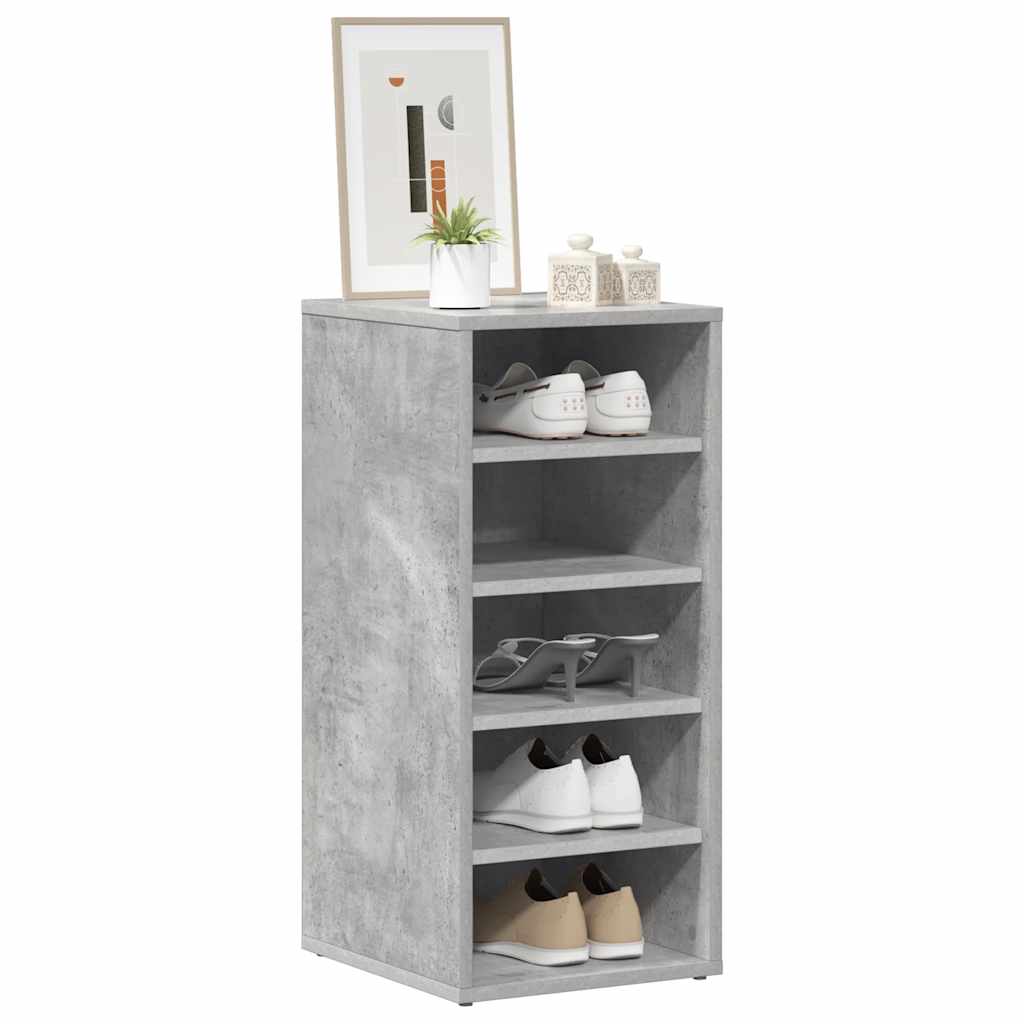 vidaX betonszürke szerelt fa cipősszekrény 31,5 x 35 x 70 cm