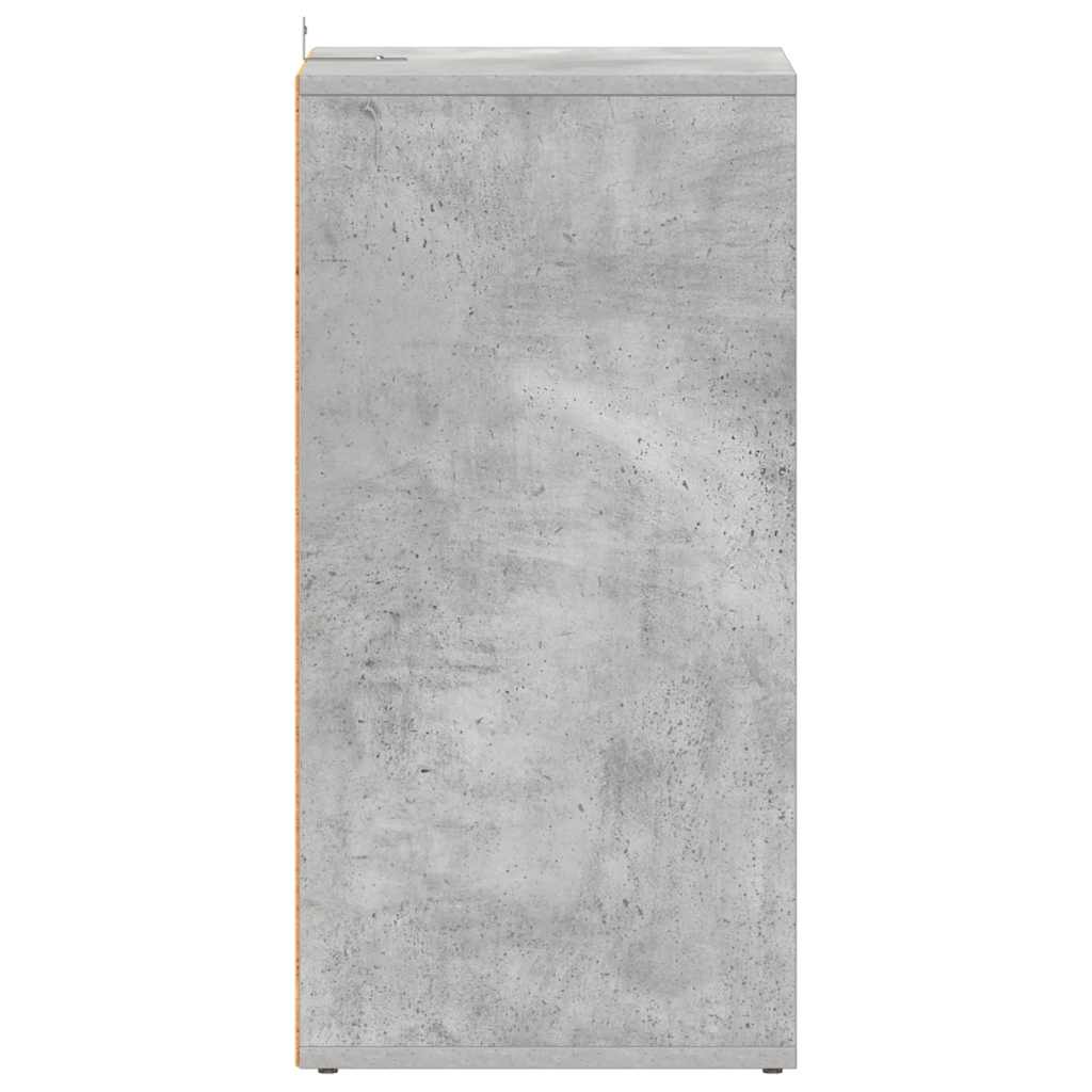 vidaX betonszürke szerelt fa cipősszekrény 31,5 x 35 x 70 cm