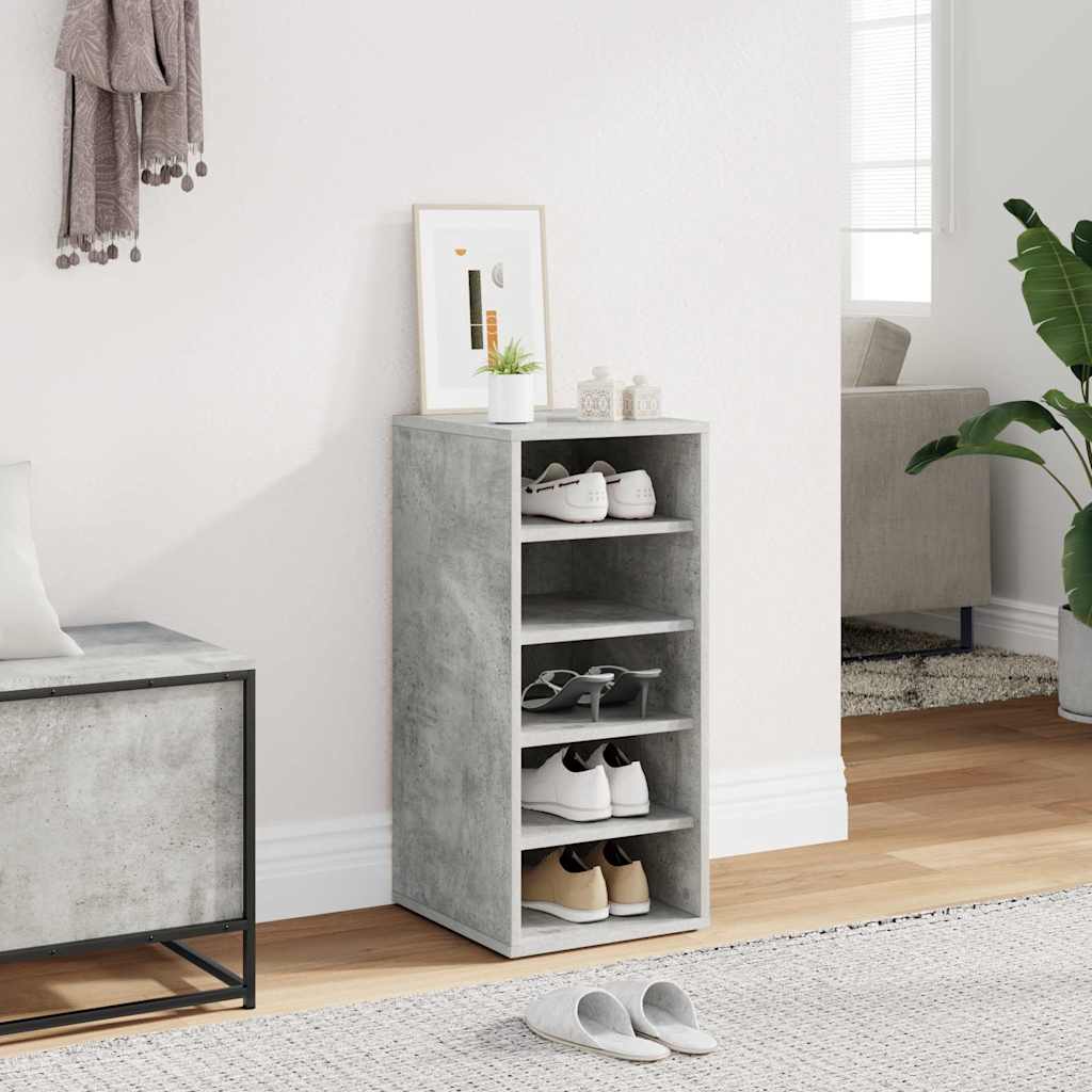 vidaX betonszürke szerelt fa cipősszekrény 31,5 x 35 x 70 cm