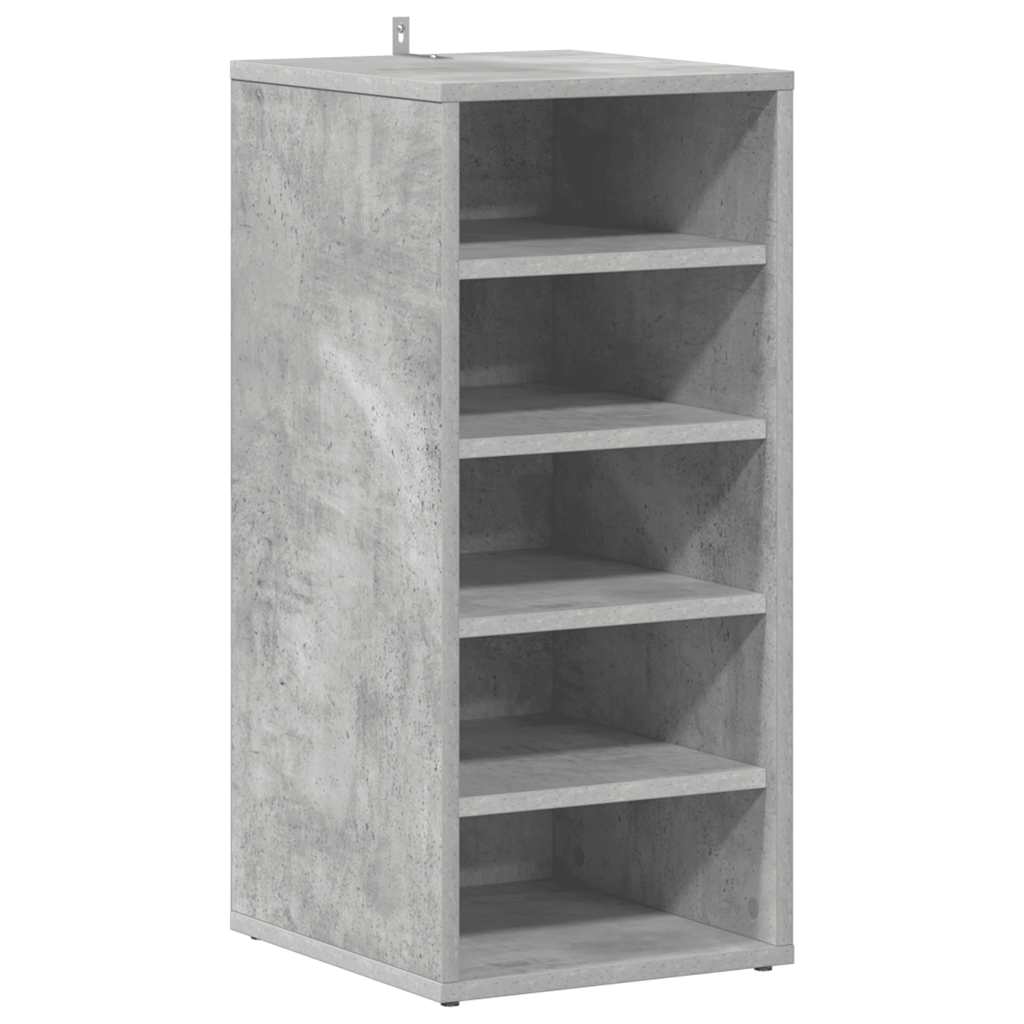 2 db betonszürke szerelt fa cipősszekrény 31,5 x 35 x 70 cm